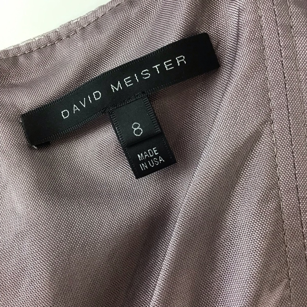 NWT David Meister Lavender Brocade Strapless Dress | 8 - Picture 10 of 12